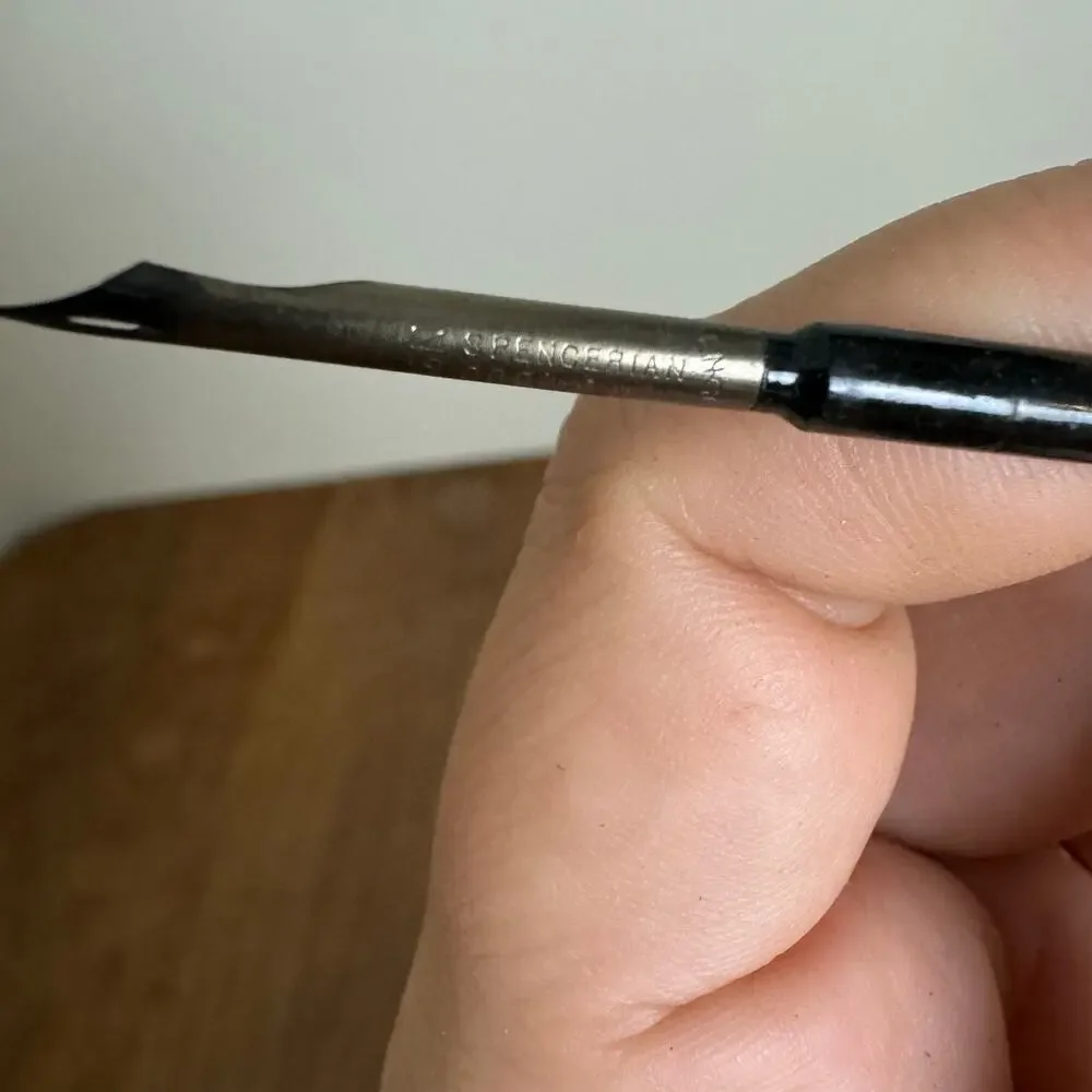 Vintage Calligraphy Dip Pen Set Spencerian Congressional Geo‎ F Kings Nibs Case